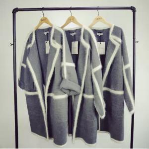 Women's Sweater Cardigan In Gray..